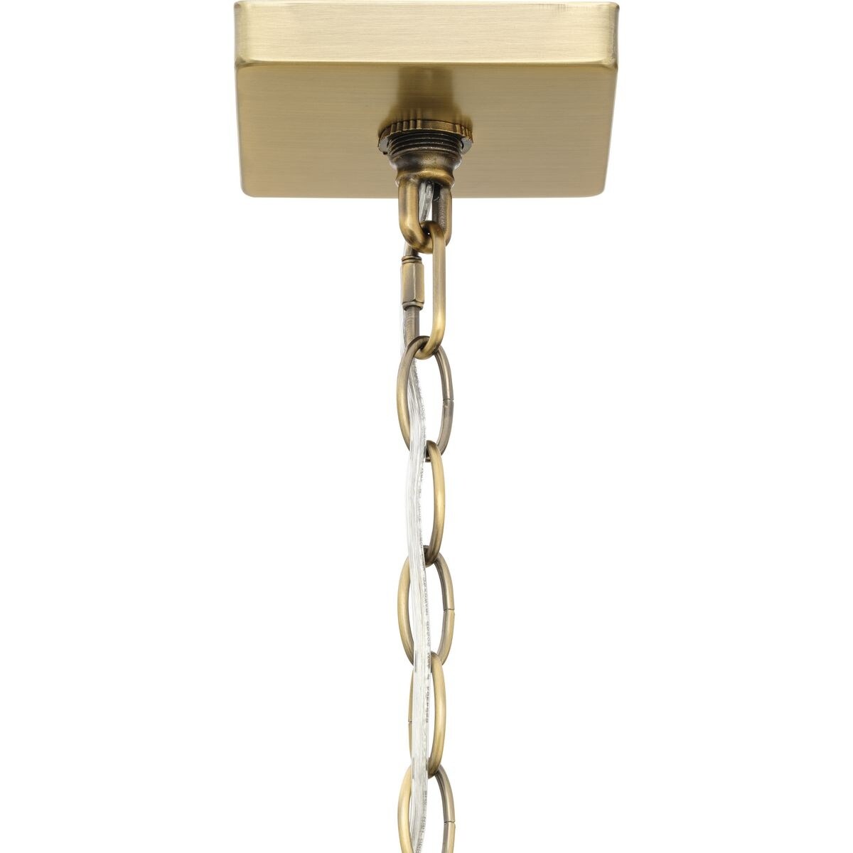 Hillcrest Collection Four-Light Vintage Brass Transitional Hall & Foyer Light - 13 in x 13 in x 22 in