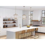 Hillcrest Collection Four-Light Vintage Brass Transitional Hall & Foyer Light - 13 in x 13 in x 22 in
