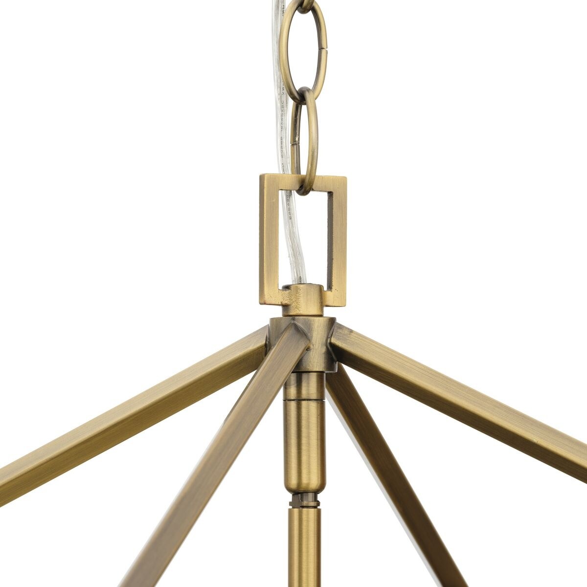 Hillcrest Collection Four-Light Vintage Brass Transitional Hall & Foyer Light - 13 in x 13 in x 22 in