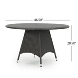 Hillhurst Outdoor 5-piece Round Wicker Dining Set with Cushions & Umbrella Hole by Christopher Knight Home