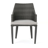 Hillhurst Outdoor Wicker Dining Chair with Cushions (Set of 4) by Christopher Knight Home