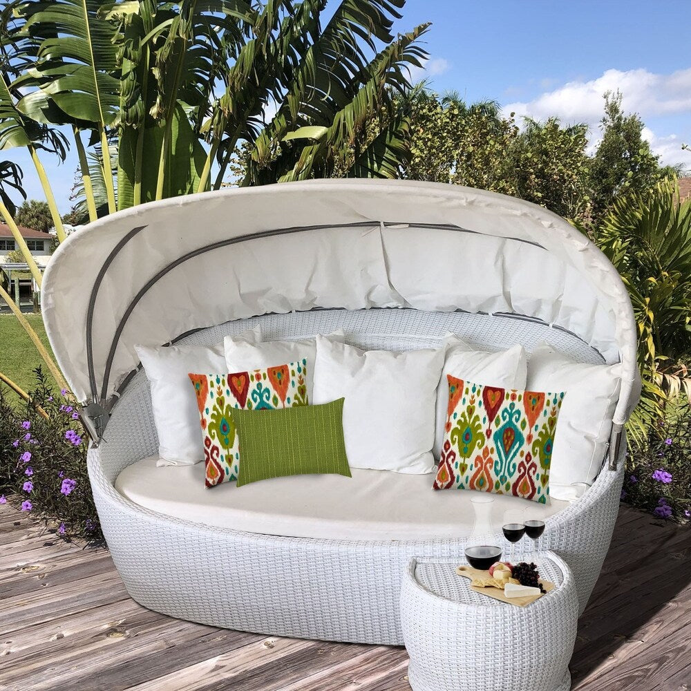 Hills And Valleys Indoor/Outdoor Pillow, Set of 2 Large & 1 Lumbar Pillow