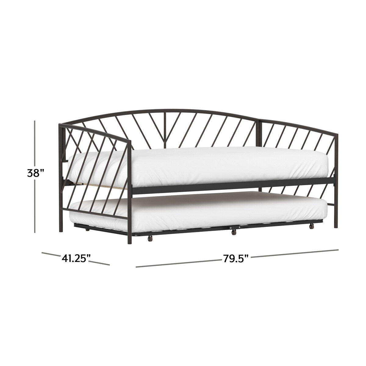 Hillsdale Furniture Essex Twin Metal Daybed, Gray Bronze