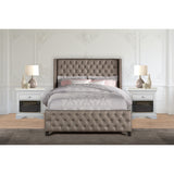 Hillsdale Furniture Memphis Upholstered Bed, Pewter