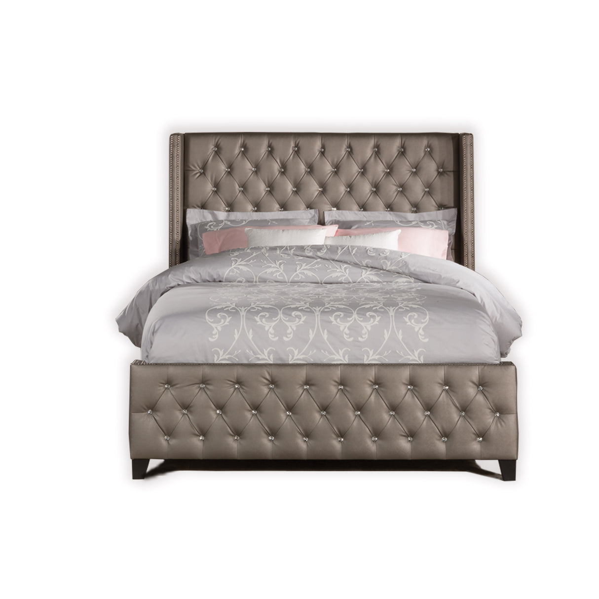 Hillsdale Furniture Memphis Upholstered Bed, Pewter