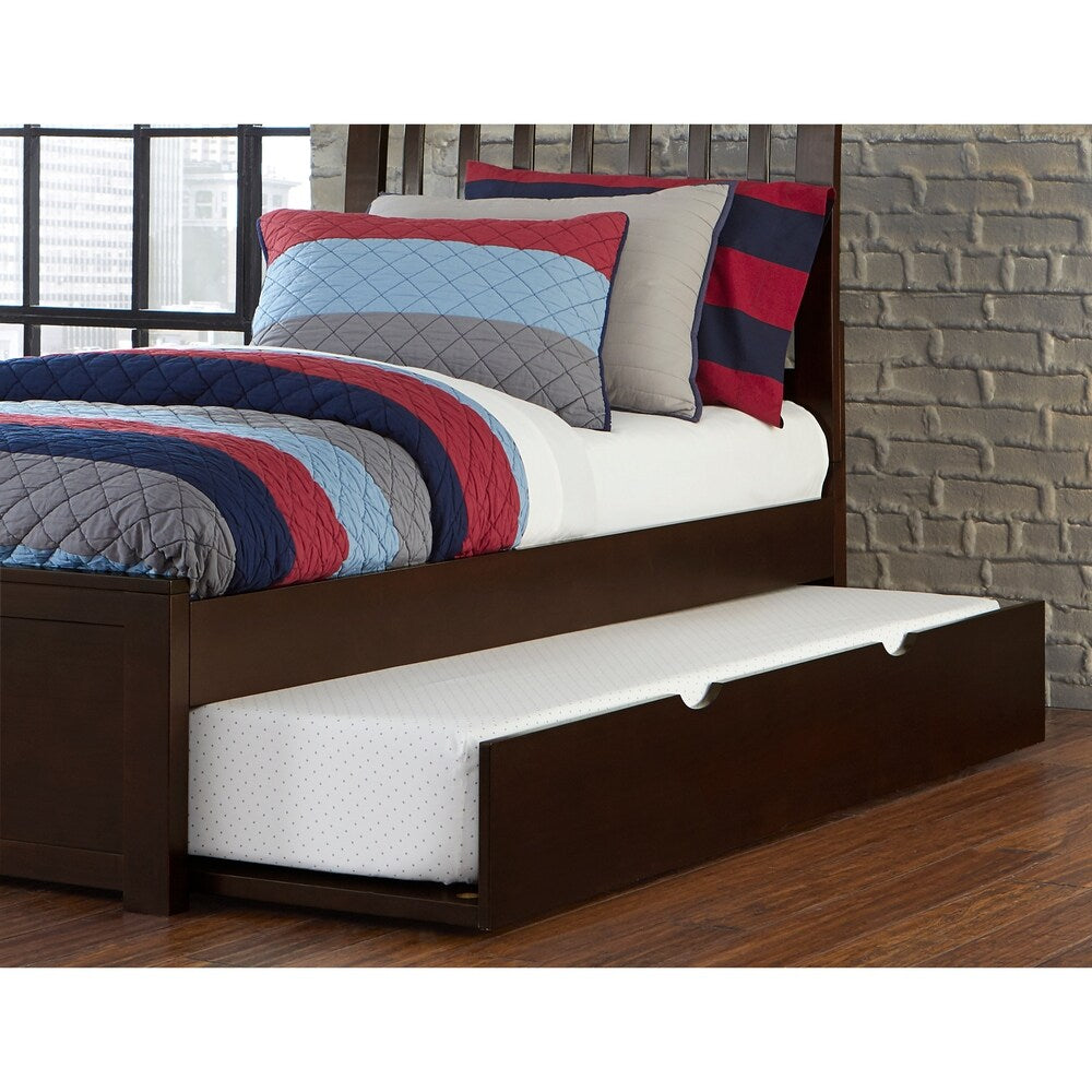 Hillsdale Pulse Twin Rake Sleigh Bed with Trundle , Chocolate