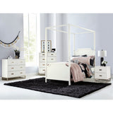 Hillsdale Tinley Park Full Canopy Panel Bed, Soft White