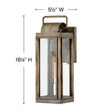 Hinkley Lighting Sag Harbor 1 Light 16.25" Tall Outdoor Wall Sconce
