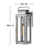 Hinkley Lighting Sag Harbor 1 Light 16.25" Tall Outdoor Wall Sconce