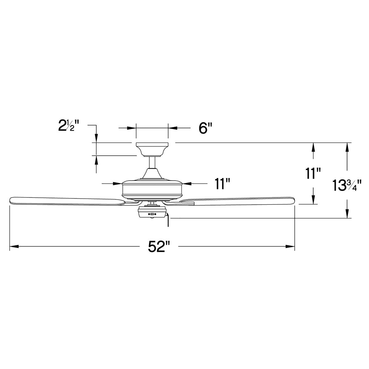 Hinkley Metro Wet Outdoor Ceiling Fan - Metallic Matte Bronze - 52"