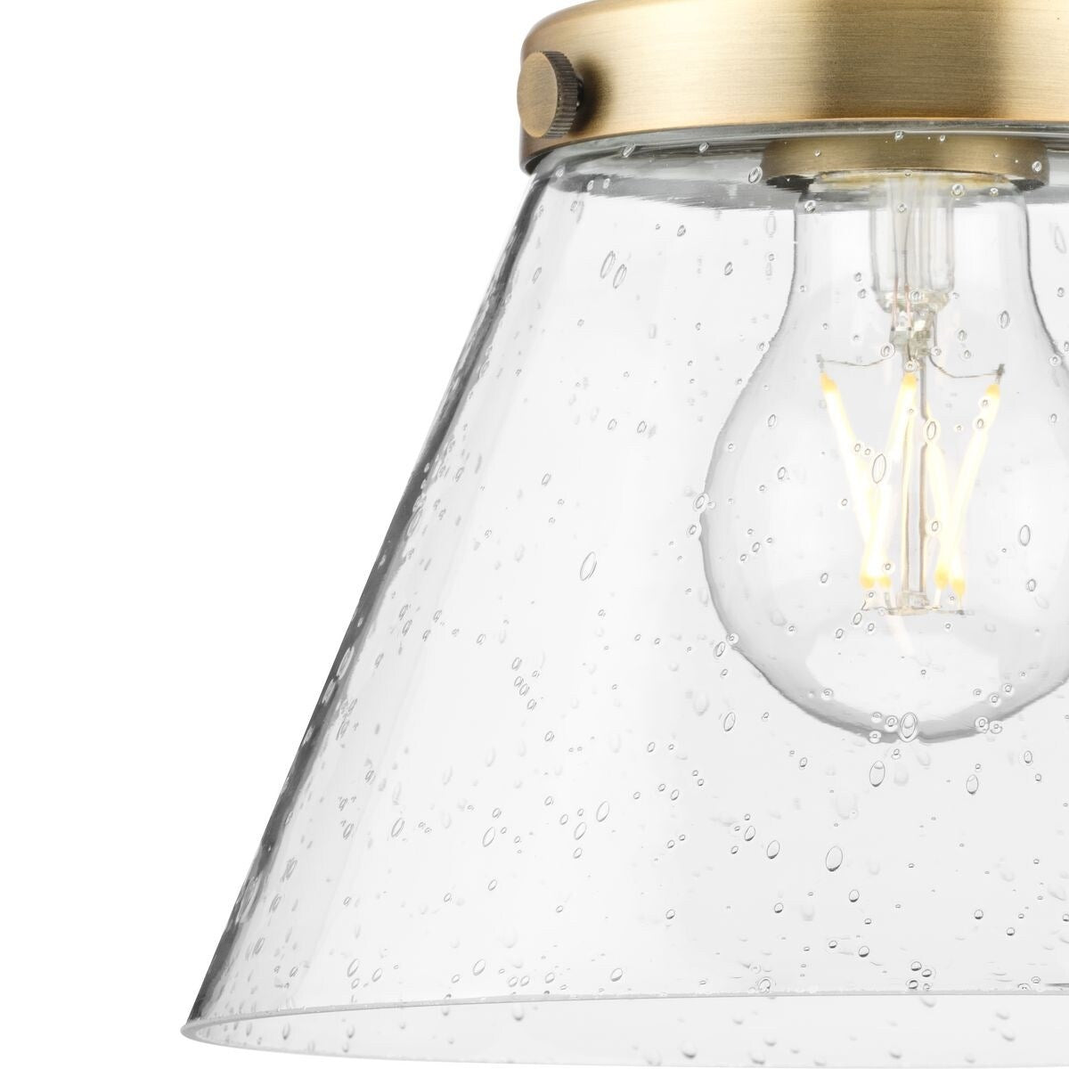 Hinton Collection One-Light Brushed Nickel Modern Farmhouse Pendant - 8 in x 8 in x 8.62 in