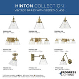 Hinton Collection One-Light Brushed Nickel Modern Farmhouse Pendant - 8 in x 8 in x 8.62 in