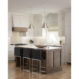 Hinton Collection One-Light Brushed Nickel Vintage Style Ceiling Light - 8.25 in x 8.25 in x 10 in