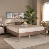 Hiro Modern and Contemporary Walnut Finished Wood Expandable Twin Size to King Size Bed Frame