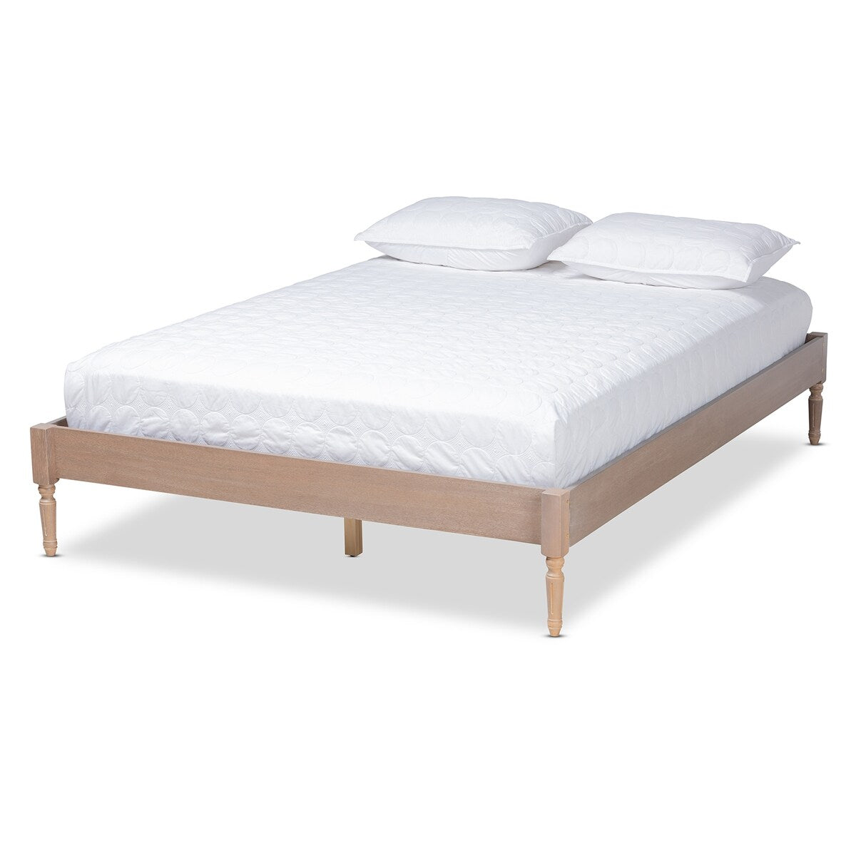 Hiro Modern and Contemporary Walnut Finished Wood Expandable Twin Size to King Size Bed Frame