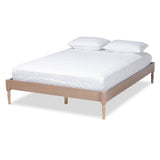 Hiro Modern and Contemporary Walnut Finished Wood Expandable Twin Size to King Size Bed Frame