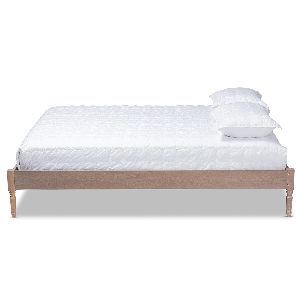 Hiro Modern and Contemporary Walnut Finished Wood Expandable Twin Size to King Size Bed Frame