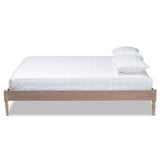 Hiro Modern and Contemporary Walnut Finished Wood Expandable Twin Size to King Size Bed Frame