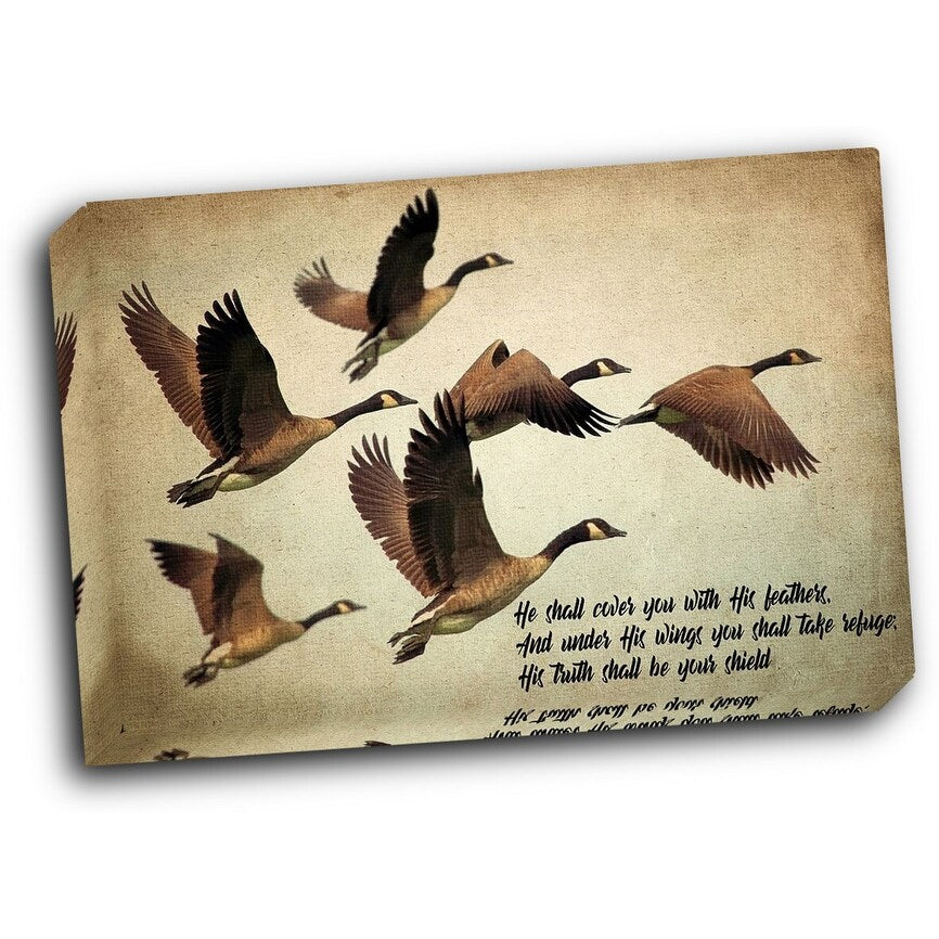 His Wings 20x16 Gallery Wrapped Stretched Canvas