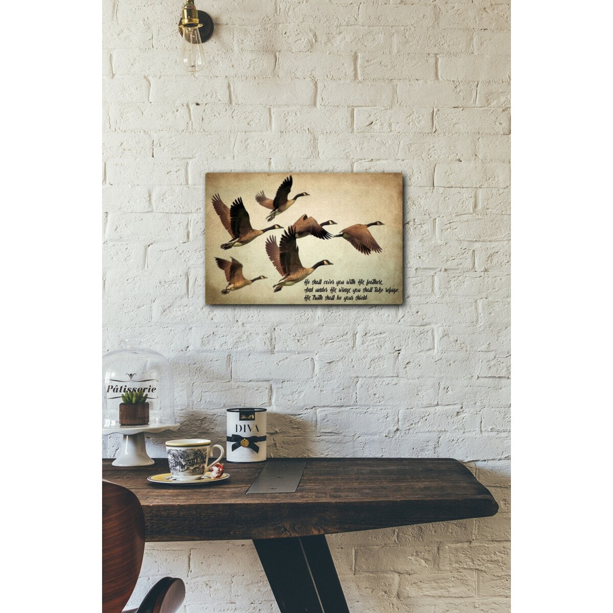 His Wings 20x16 Gallery Wrapped Stretched Canvas