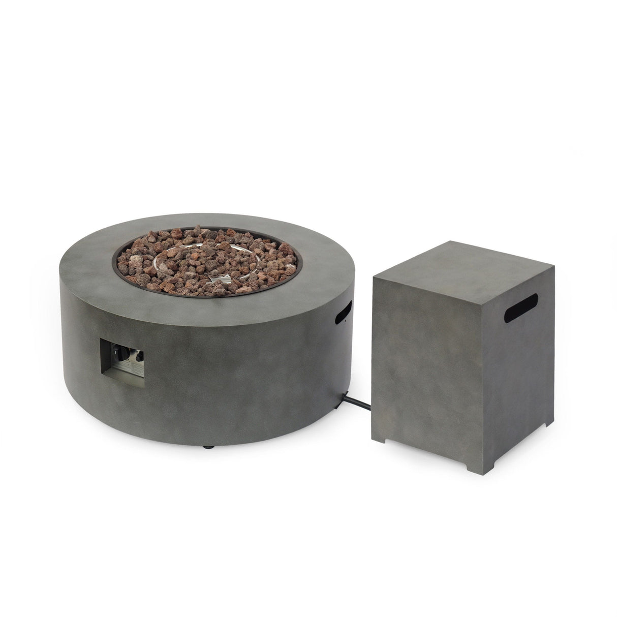Hobbs Outdoor Iron Circular Fire Pit by Christopher Knight Home