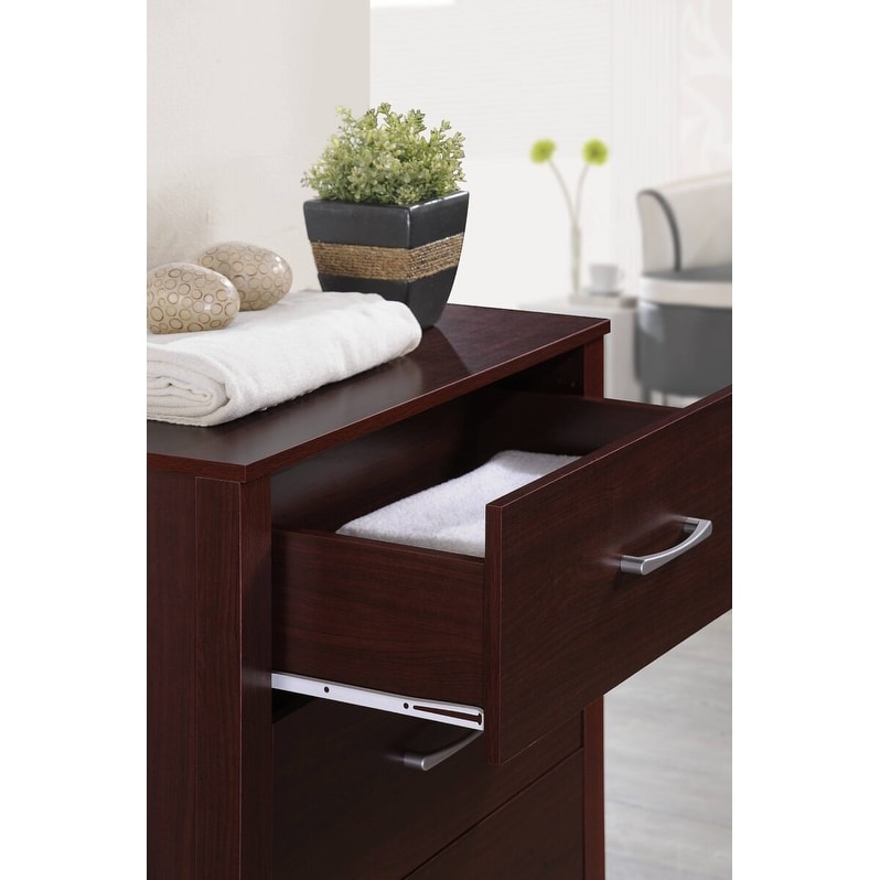 Hodedah 4-Drawer Chest in Beech