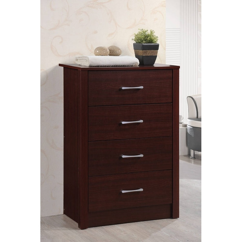 Hodedah 4-Drawer Chest in Beech