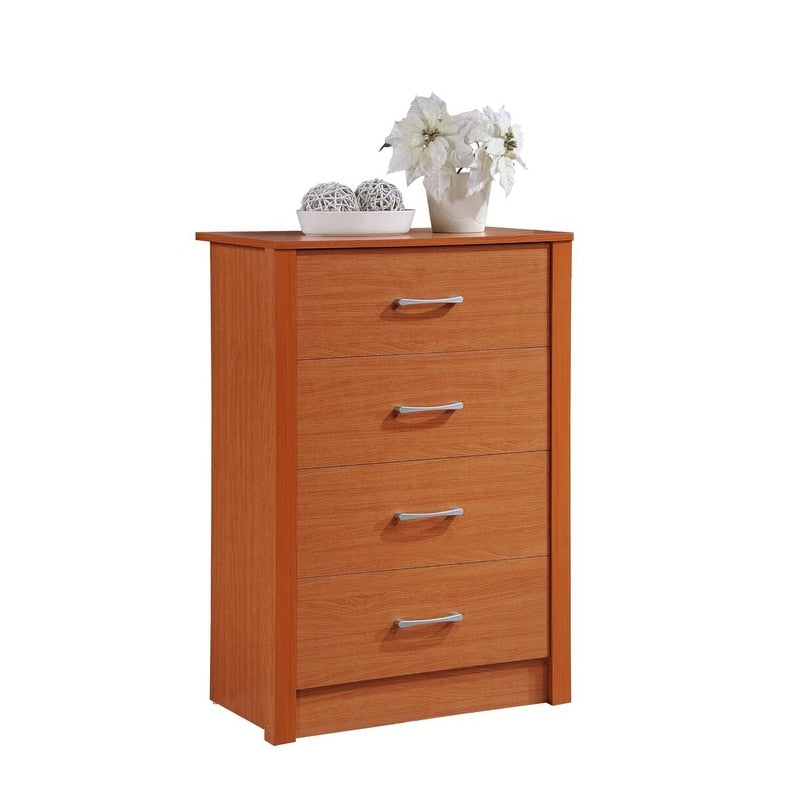 Hodedah 4-Drawer Chest in Beech
