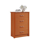 Hodedah 4-Drawer Chest in Beech