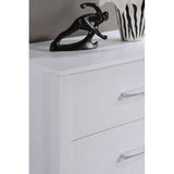 Hodedah 4-Drawer Chest in Beech