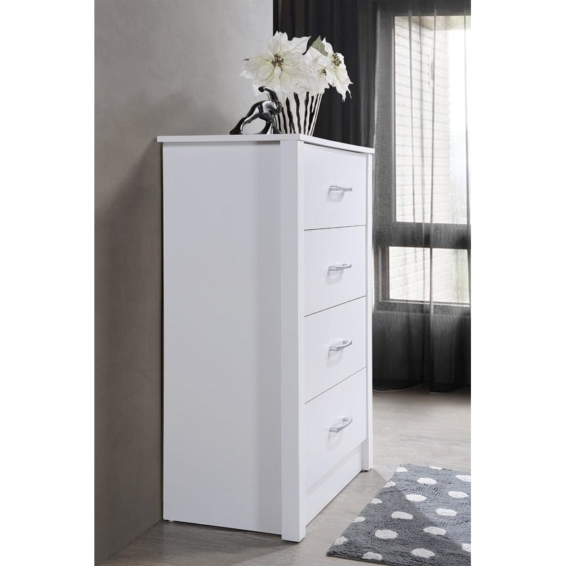 Hodedah 4-Drawer Chest in Beech
