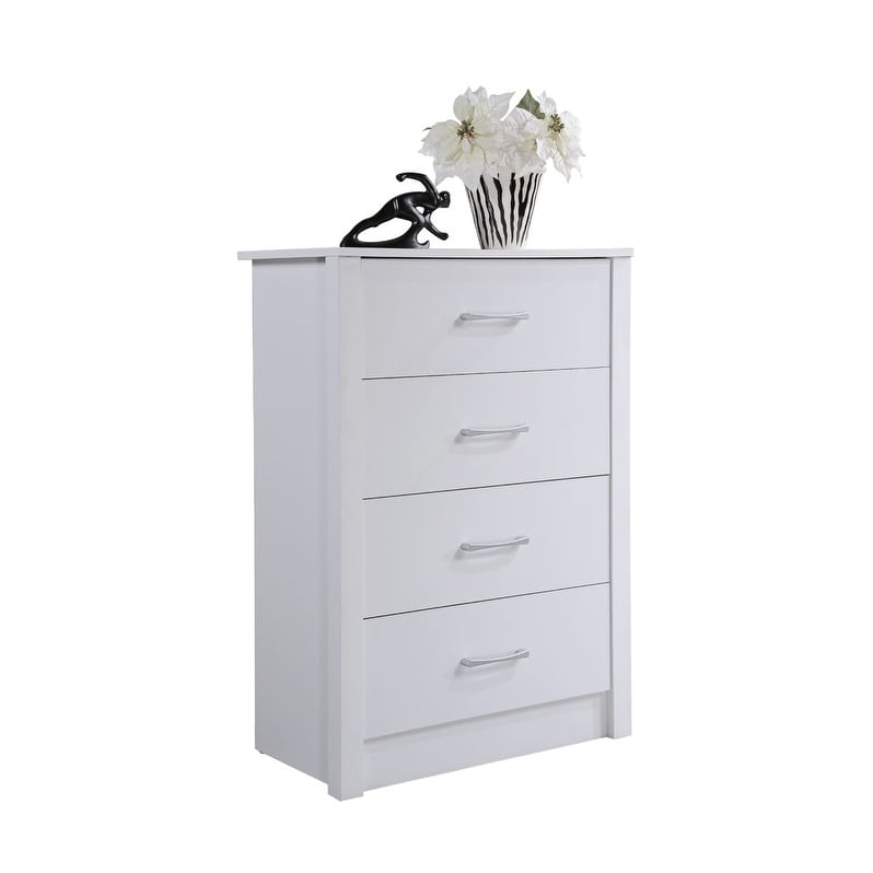 Hodedah 4-Drawer Chest in Beech