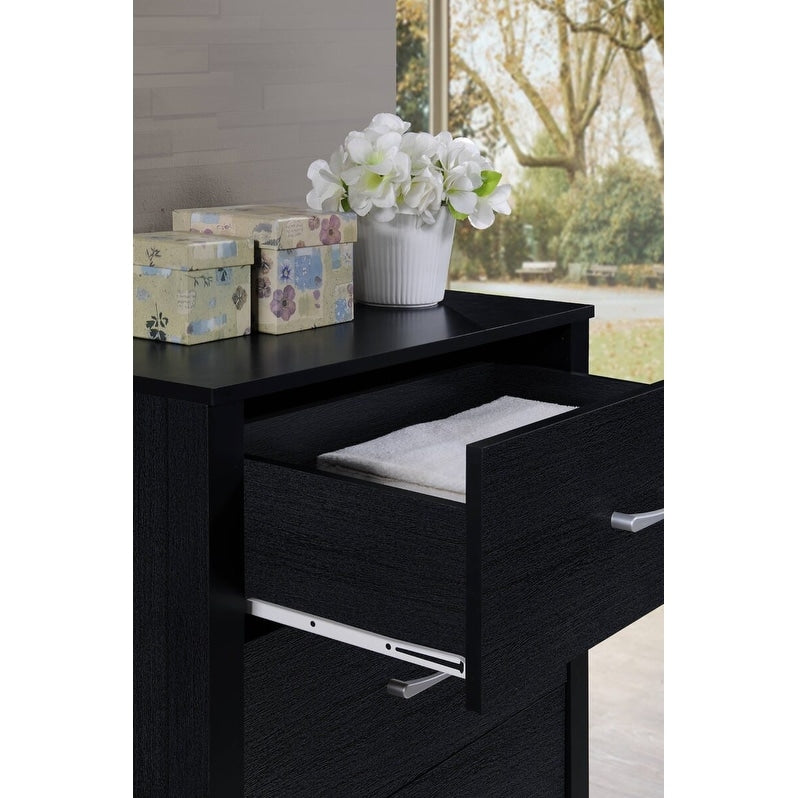 Hodedah 4-Drawer Chest in Beech