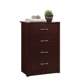 Hodedah 4-Drawer Chest in Beech