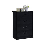 Hodedah 4-Drawer Chest in Beech