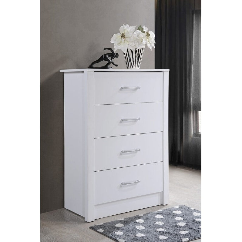 Hodedah 4-Drawer Chest in Beech