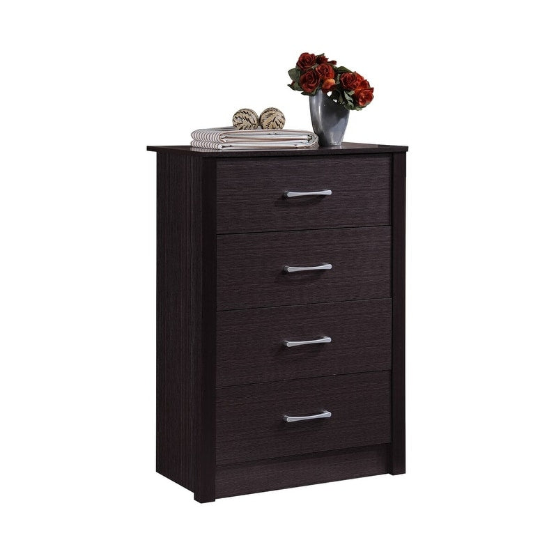 Hodedah 4-Drawer Chest in Beech