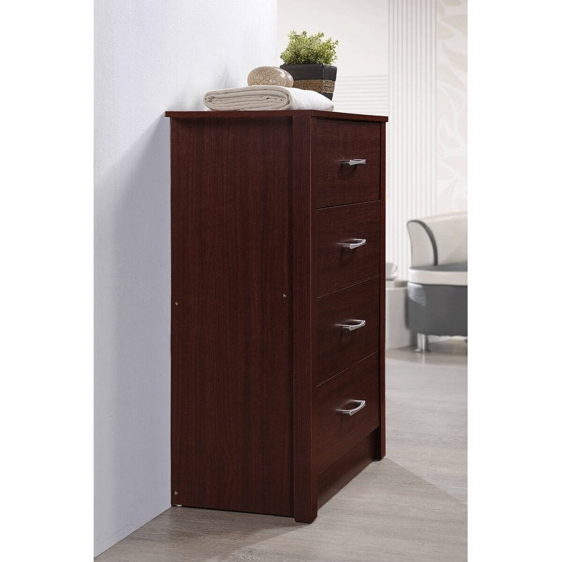Hodedah 4-Drawer Chest in Beech