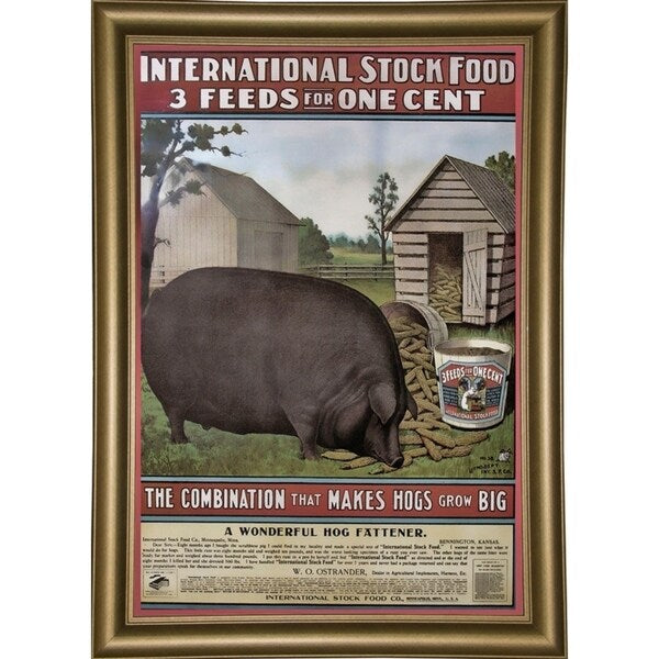 Hog Food-VINAPP114434 Print 15"x10.25" by Vintage Apple Collection