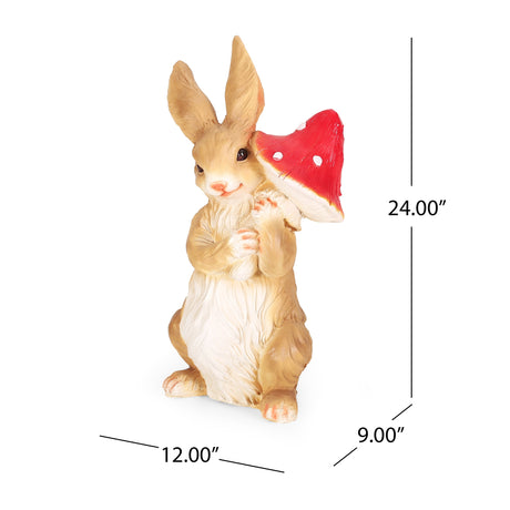 Hogeland Outdoor Rabbit Garden Statue by Christopher Knight Home