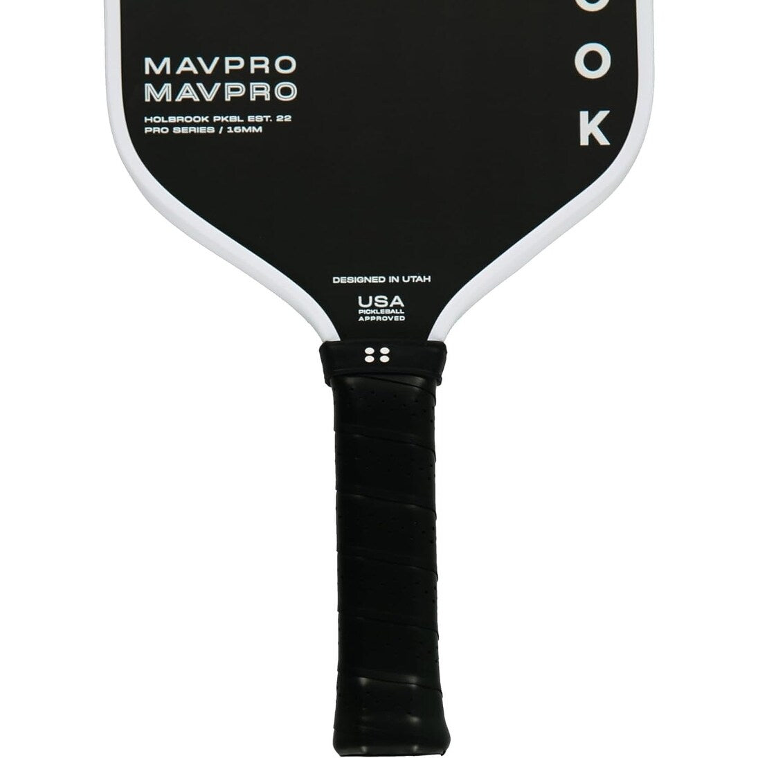 Holbrook Mav Pro 2.0, T700 3K Carbon Fiber Pickleball Paddle, Black