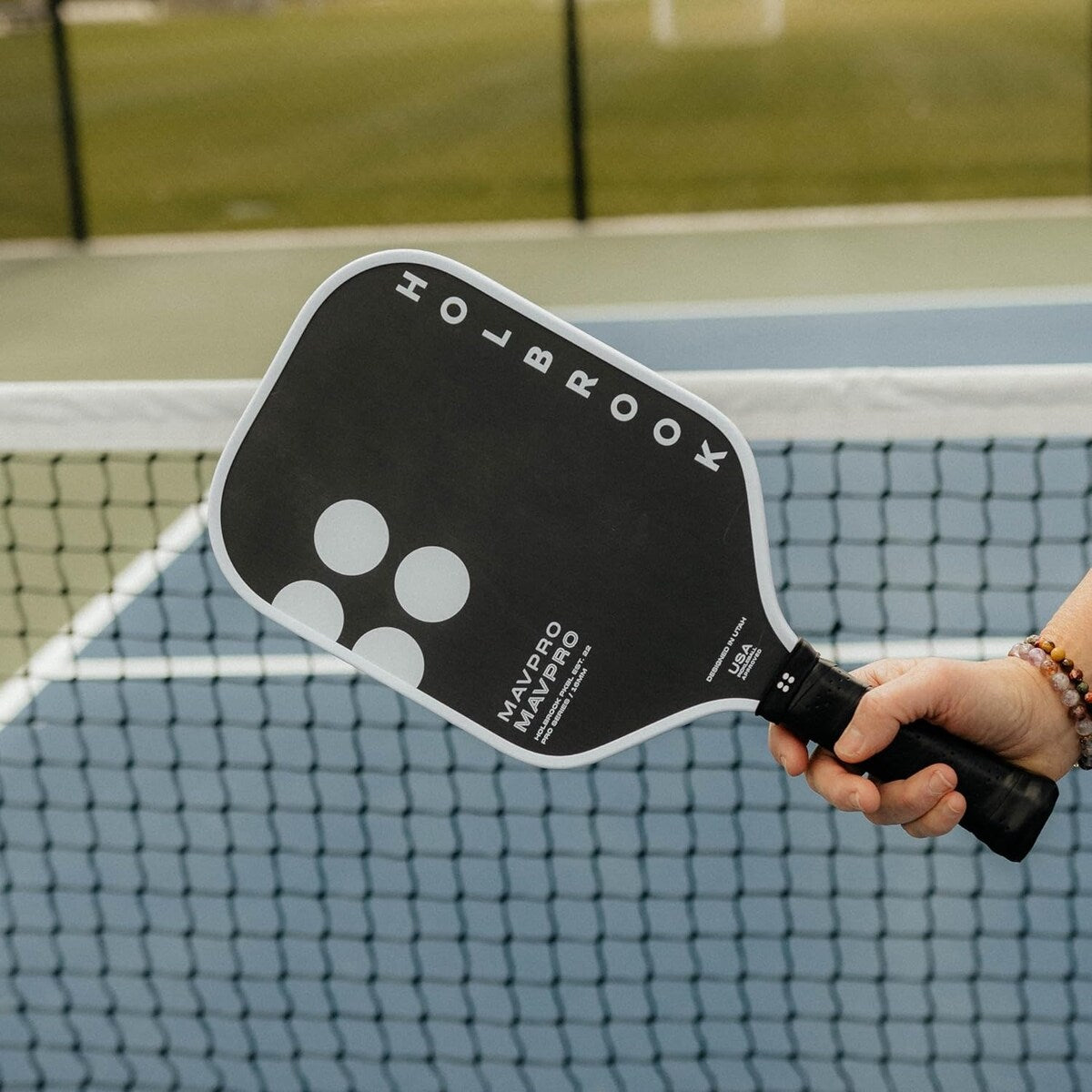 Holbrook Mav Pro 2.0, T700 3K Carbon Fiber Pickleball Paddle, Black