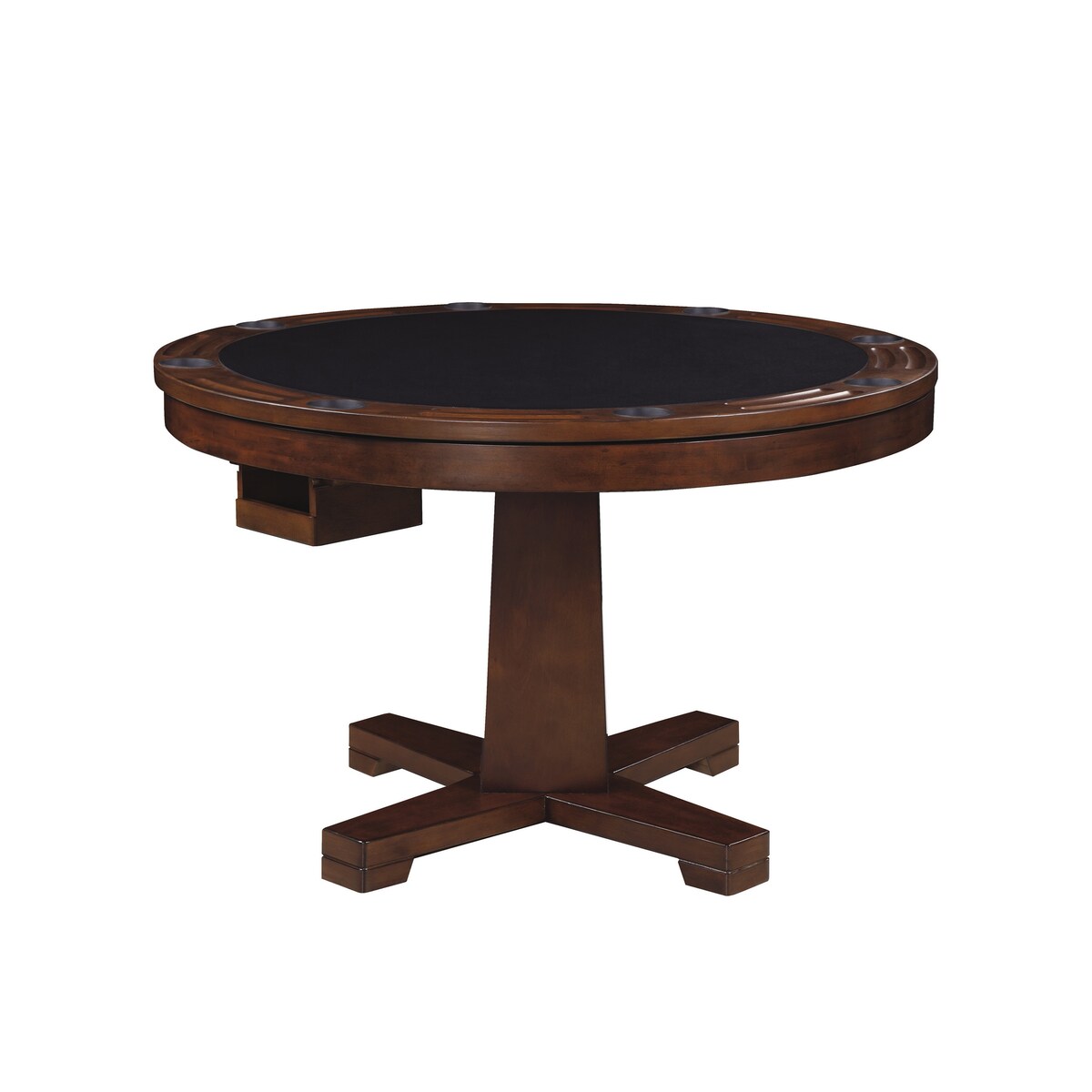Holbrook Tobacco Game Table with 8 Cupholders