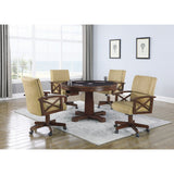 Holbrook Tobacco Game Table with 8 Cupholders