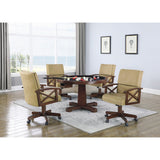 Holbrook Tobacco Game Table with 8 Cupholders