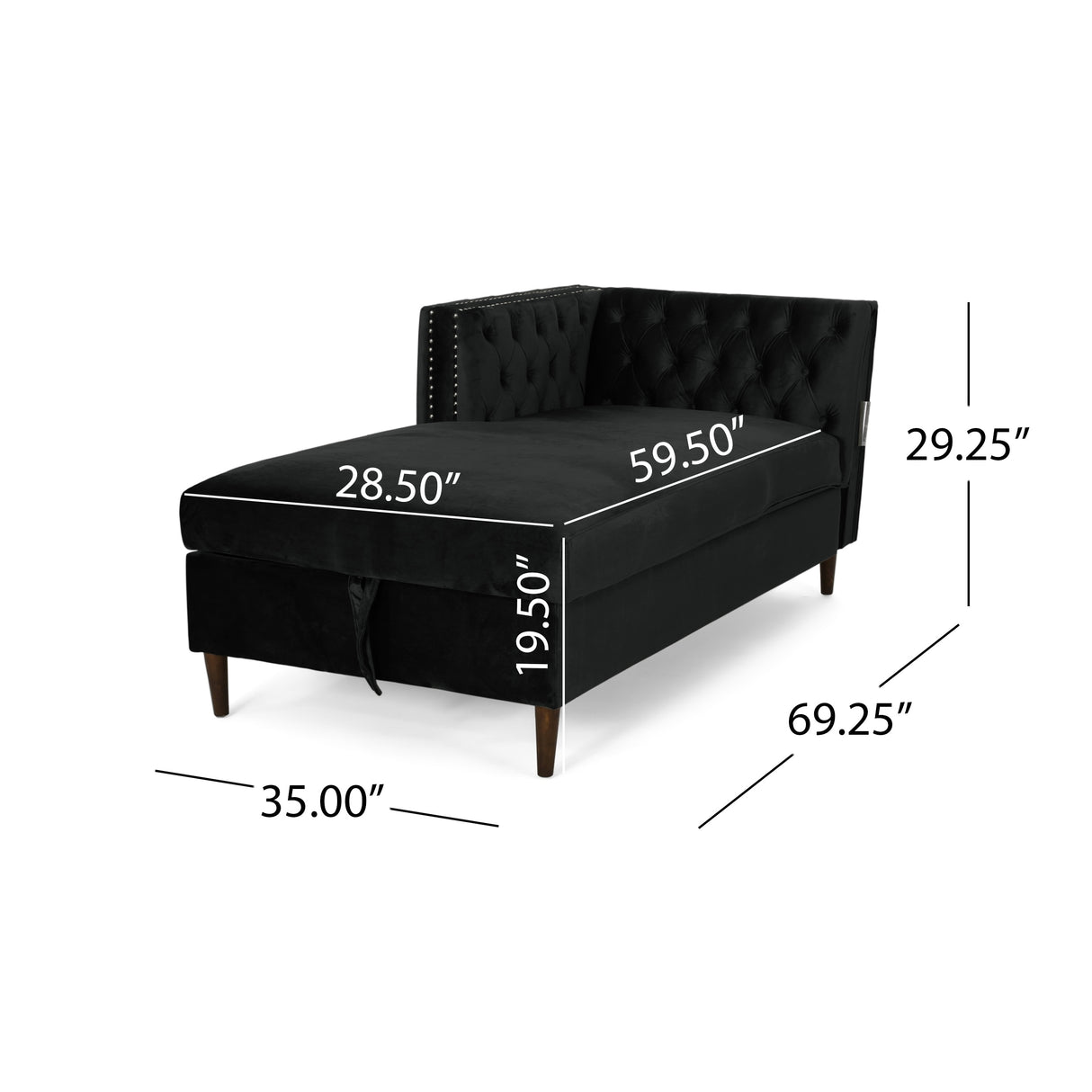 Holcomb Velvet Storage Sectional Sofa by Christopher Knight Home