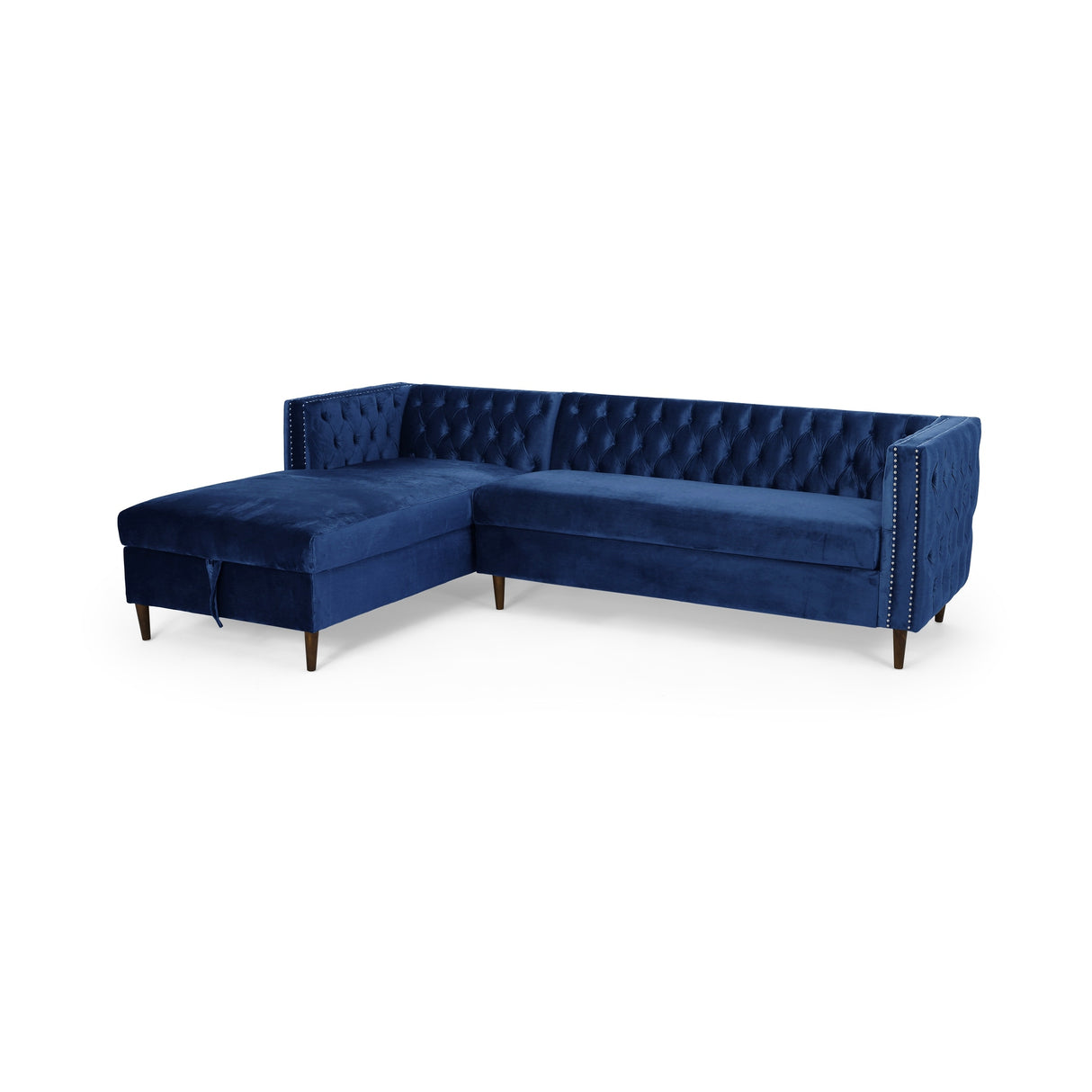 Holcomb Velvet Storage Sectional Sofa by Christopher Knight Home