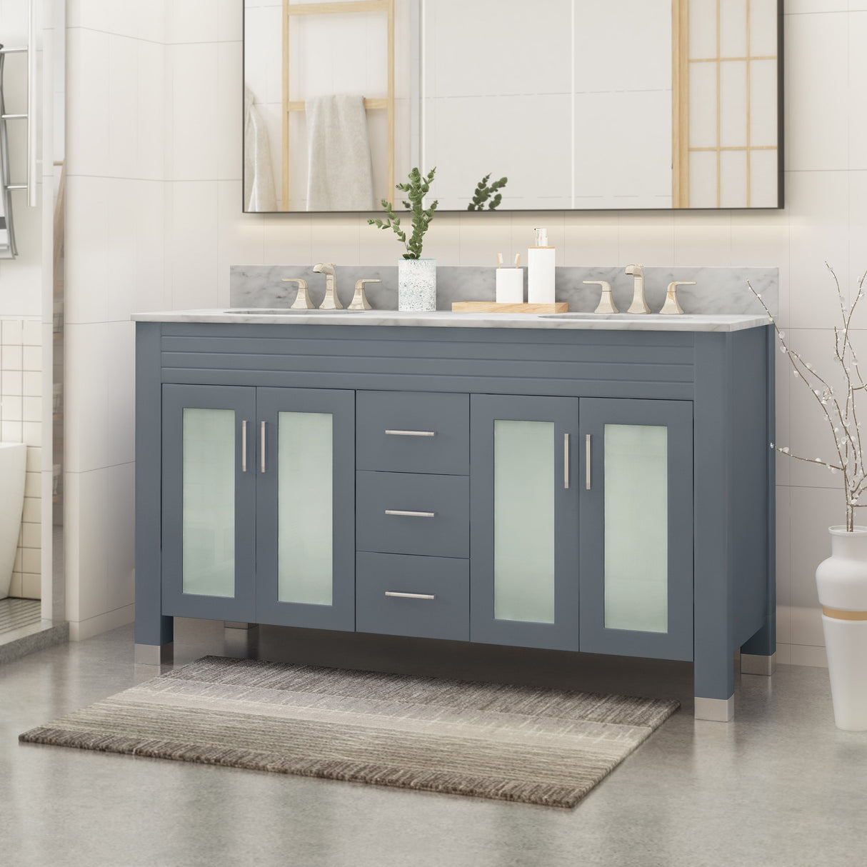 Holdame 60" Wood Bathroom Vanity (Counter Top Not Included) by Christopher Knight Home