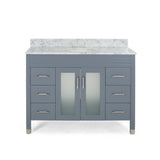 Holdame Contemporary 48" Wood Single Sink Bathroom Vanity with Carrera Marble Top by Christopher Knight Home