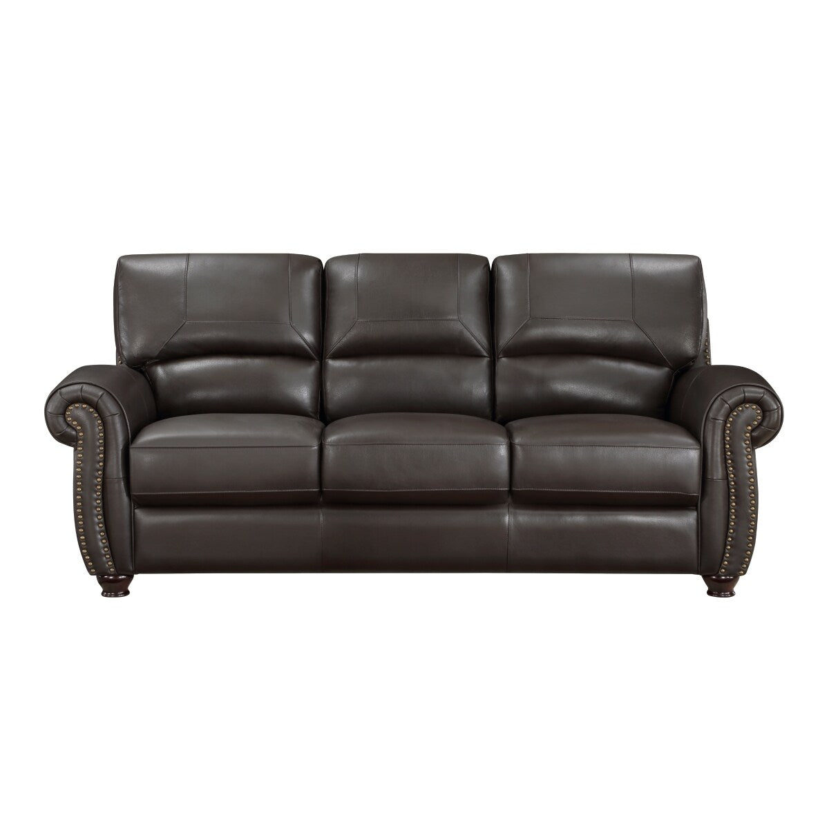 Holders Dark Brown Top Grain Leather Sofa
